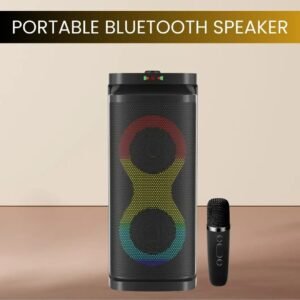 Dynamic Bazar™ 100W Party Speaker with Wireless Microphone